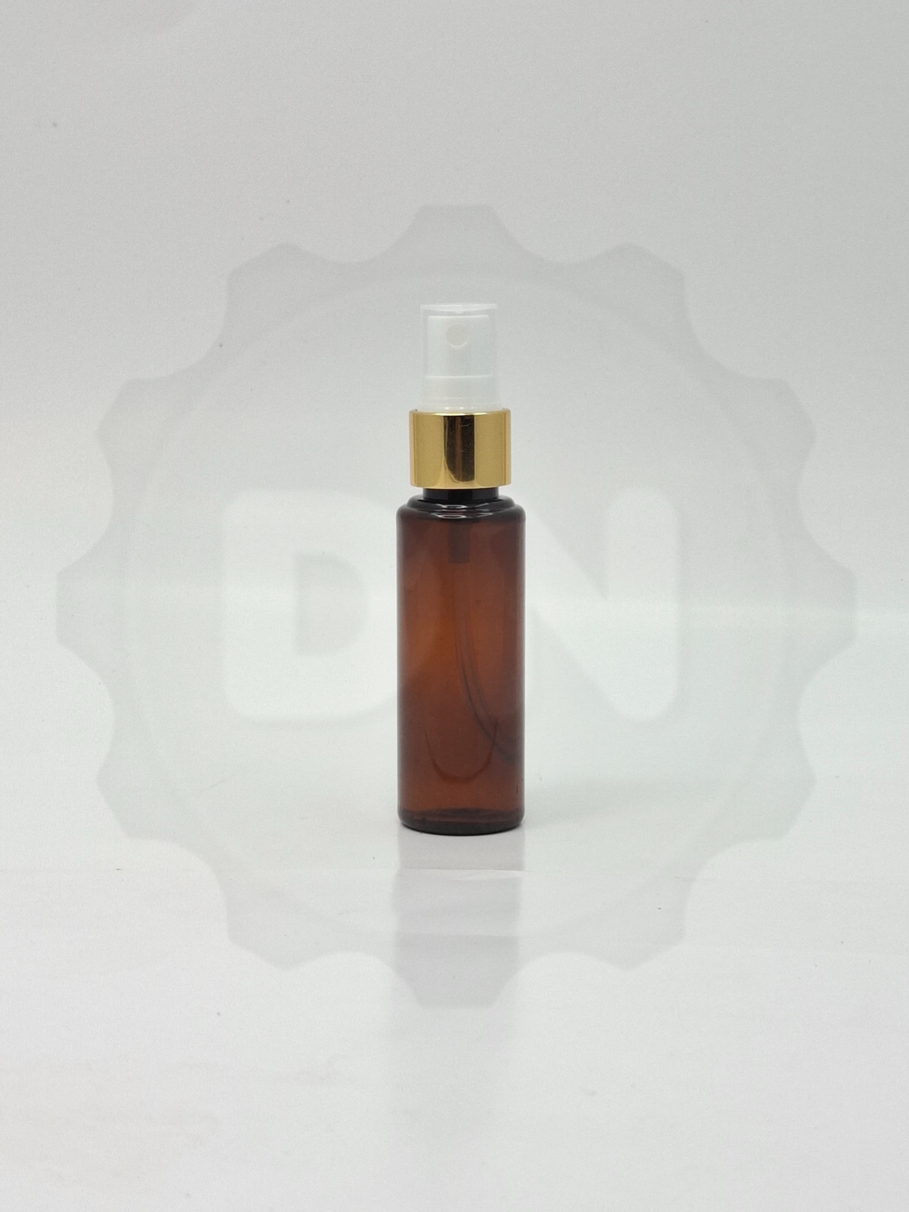 Main image of 50ml Round Bottle Amber - Gold Spray 