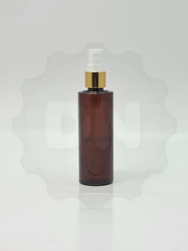 100ml Round Bottle Amber - Gold Spray 