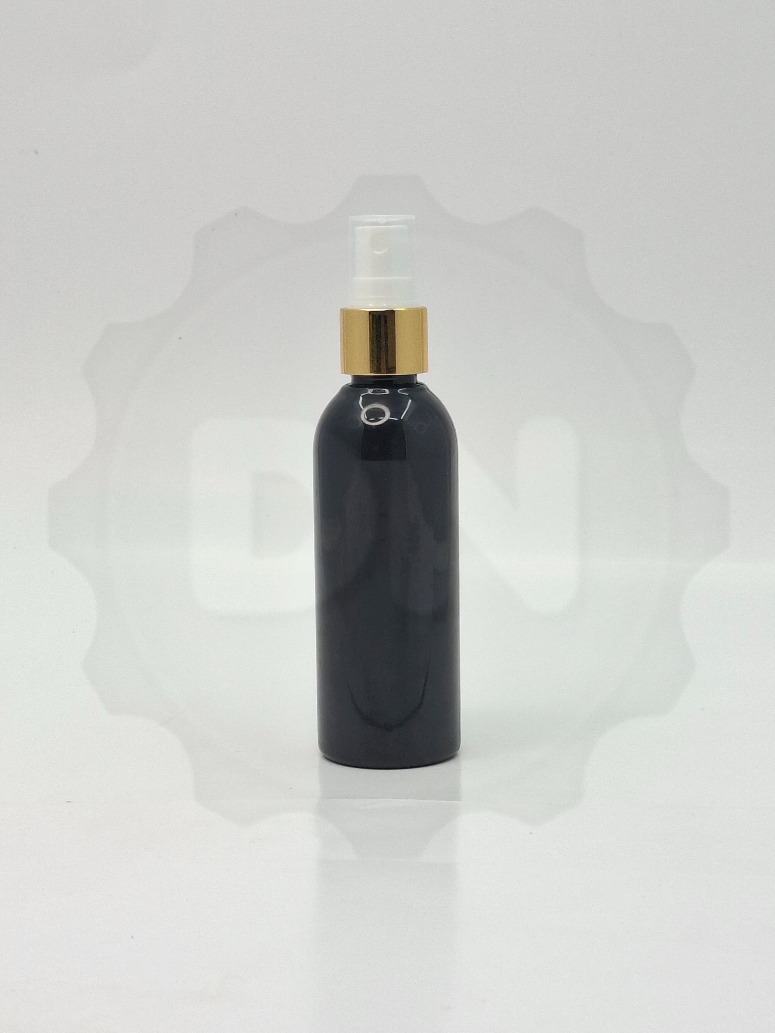 Main image of 100ml Round Bottle Black - Gold Spray 