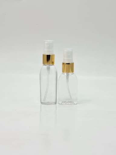 30ml Clear Bottles - Gold Spray