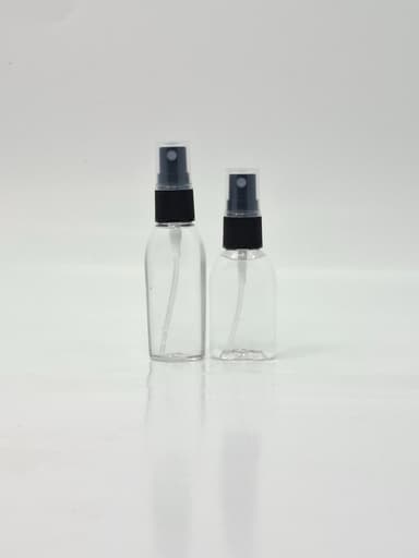 30ml Clear Bottles - Black Spray