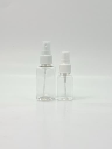 30ml-50ml Square Bottle - White Spray