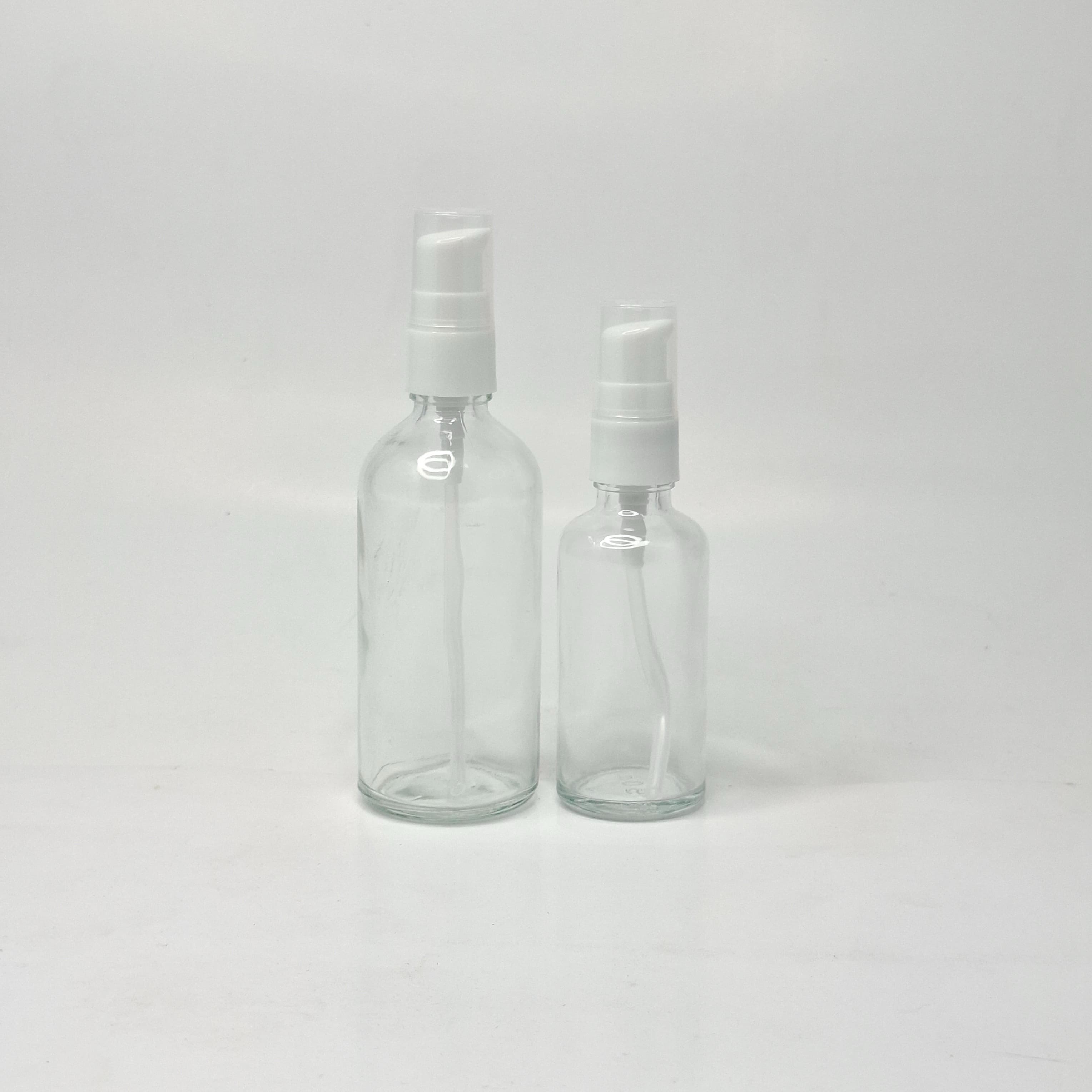 Thumbnail 2 of 50ml Clear Glass Bottle - White Pump