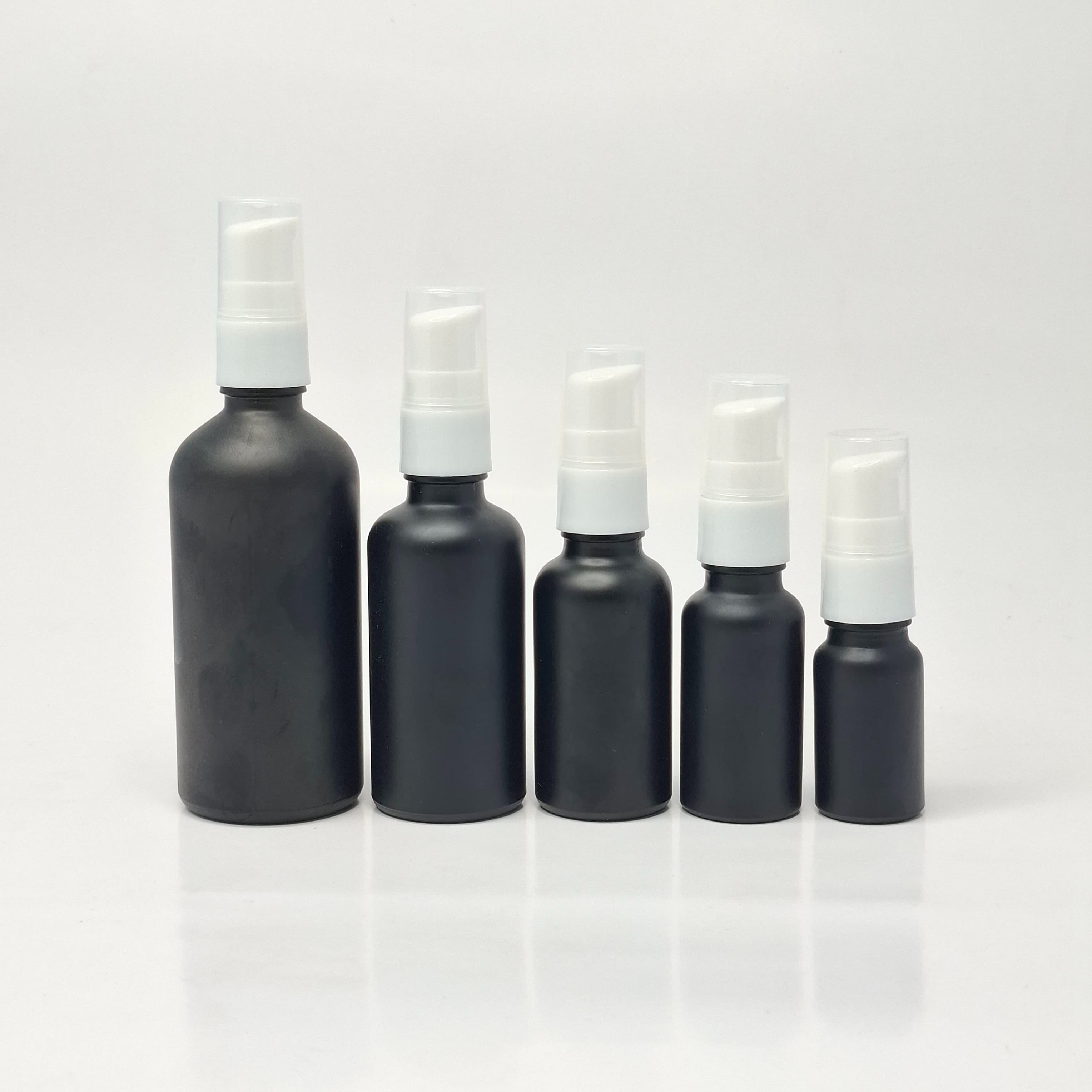 Thumbnail 2 of 10ml Black Glass Bottle - White Pump