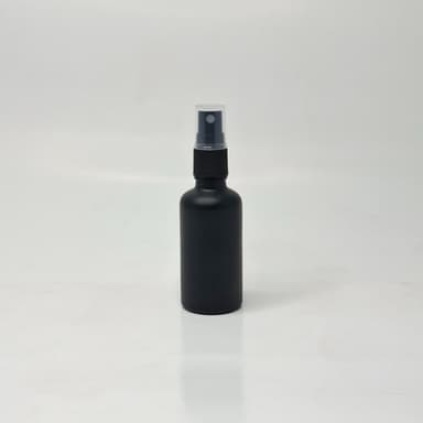 50ml Black Glass Bottle - Black Spray 