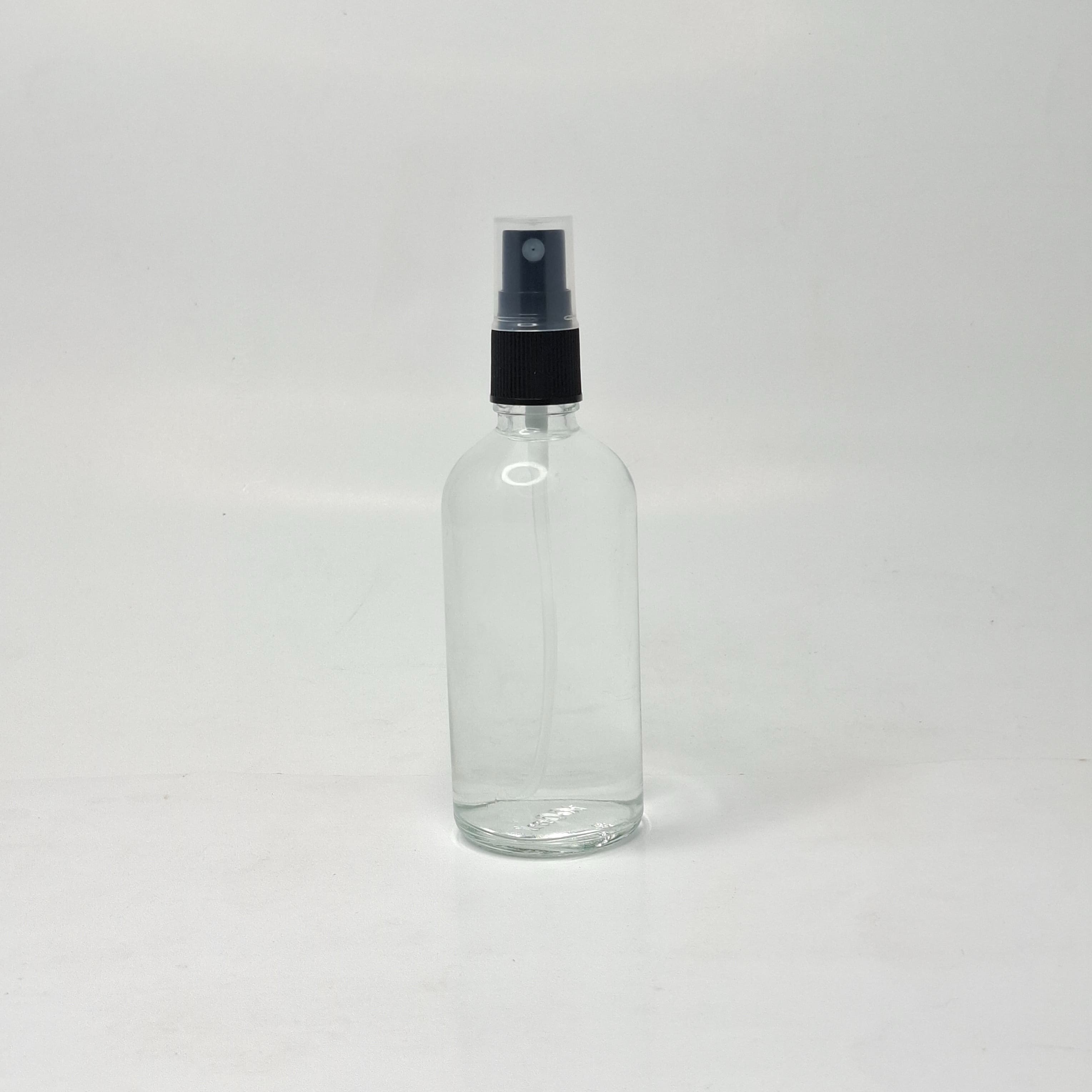 Main image of 100ml Clear Glass Bottle - Black Spray