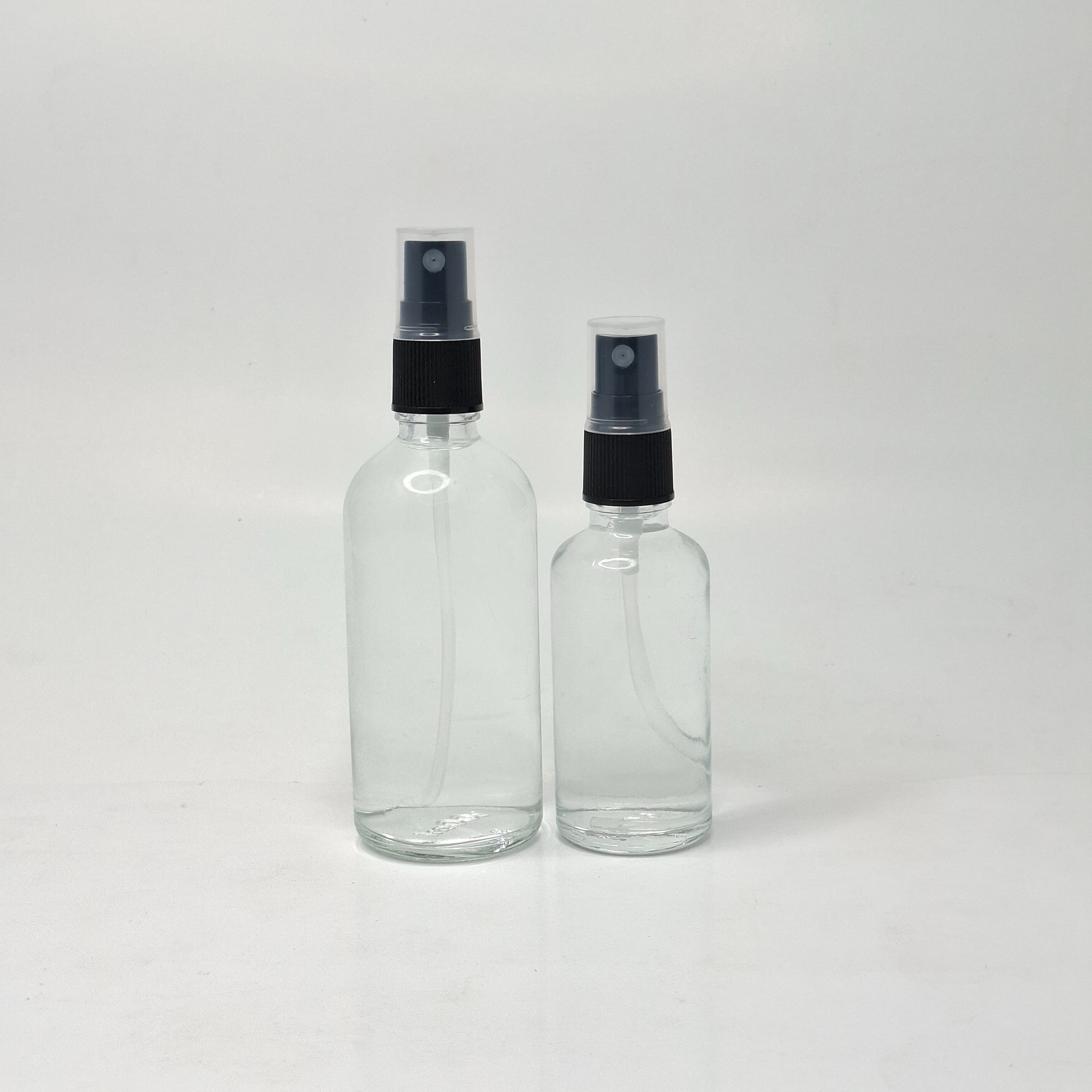 Thumbnail 2 of 100ml Clear Glass Bottle - Black Spray