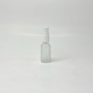 20ml Frosted Glass Bottle - White Spray