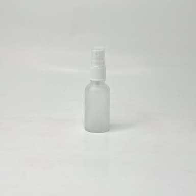 30ml Frosted Glass Bottle - White Spray