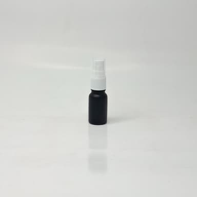 10ml Black Glass Bottle - White Spray