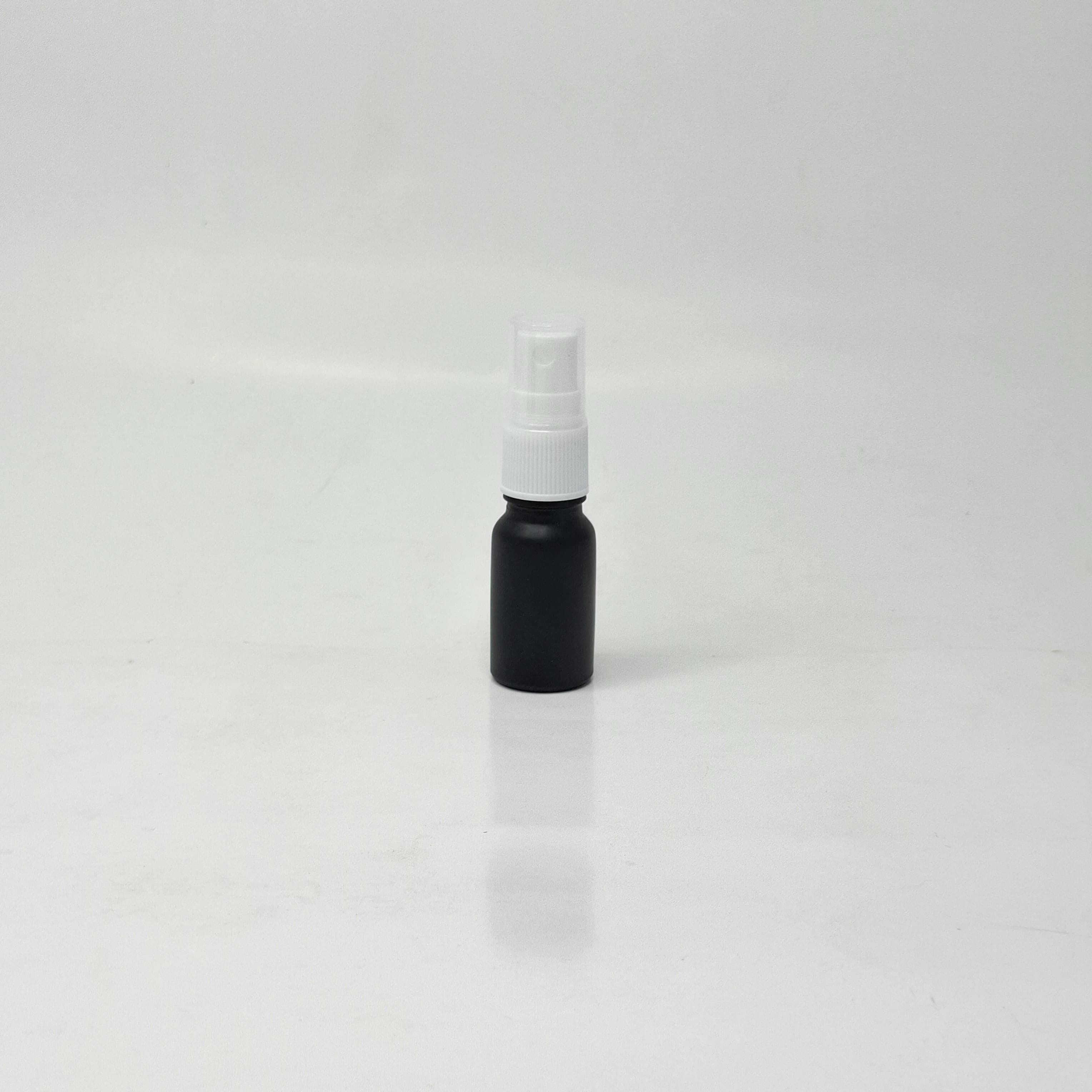 Main image of 10ml Black Glass Bottle - White Spray