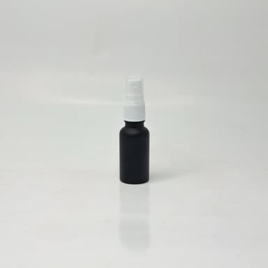 20ml Black Glass Bottle -  White Spray