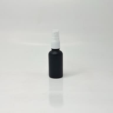 30ml Black Glass Bottle - White Spray
