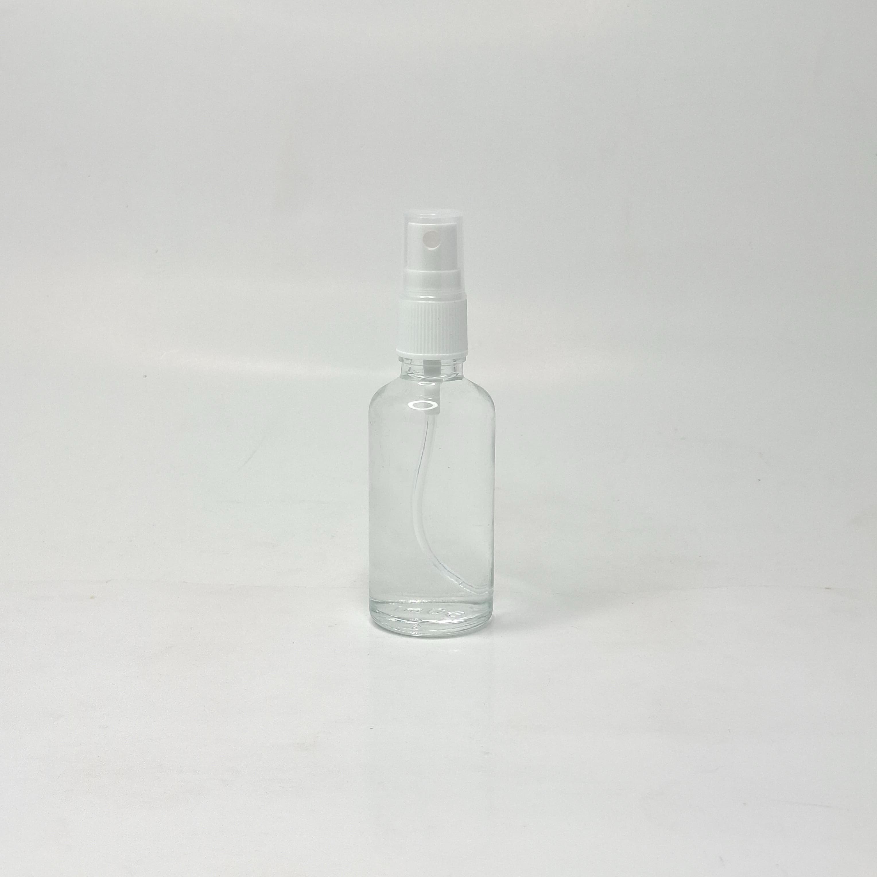 Main image of 50ml Clear Glass Bottle - White Spray