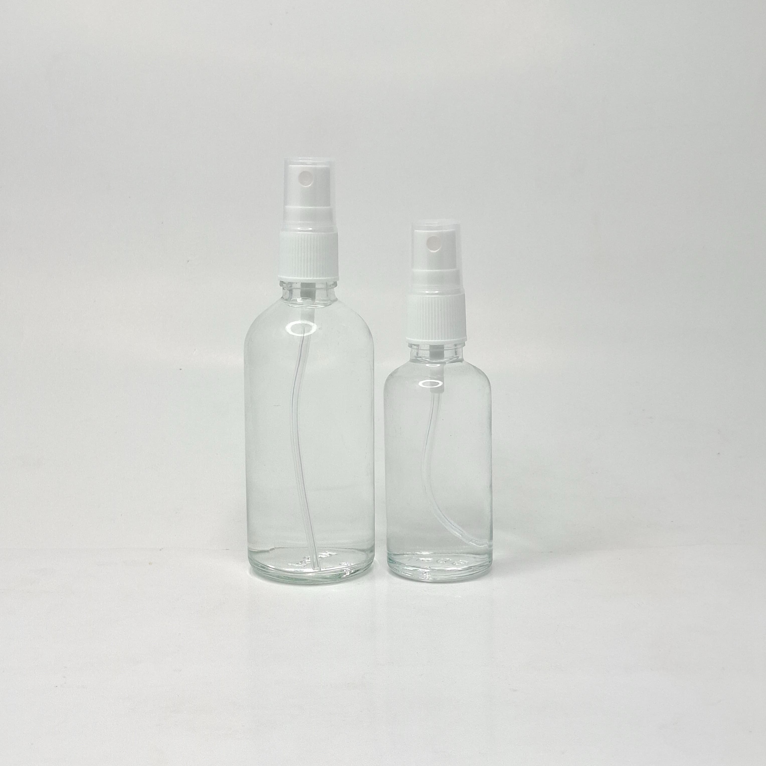 Thumbnail 2 of 50ml Clear Glass Bottle - White Spray