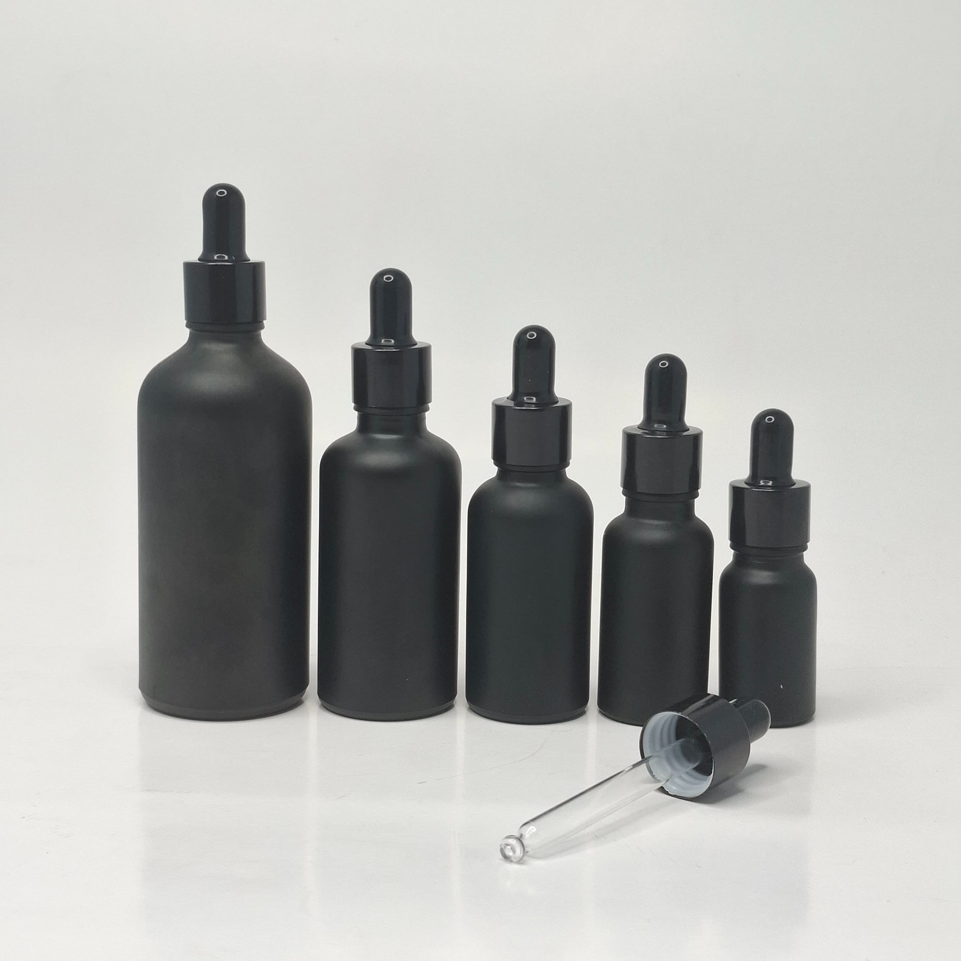 Main image of Black Glass Serum Bottle - Black/Black