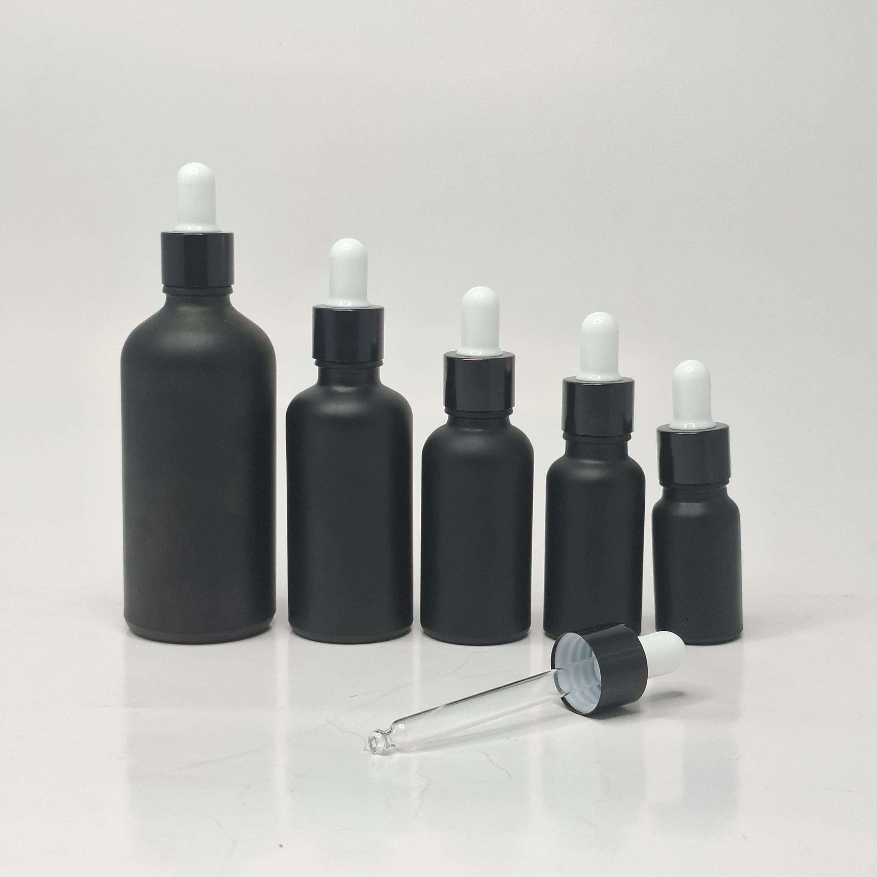 Main image of Black Glass Serum Bottle - Black/White