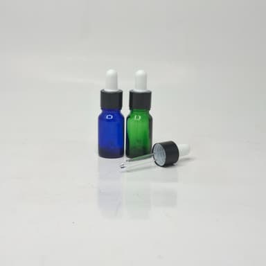 Coloured Glass Serum Bottles - Black / White 