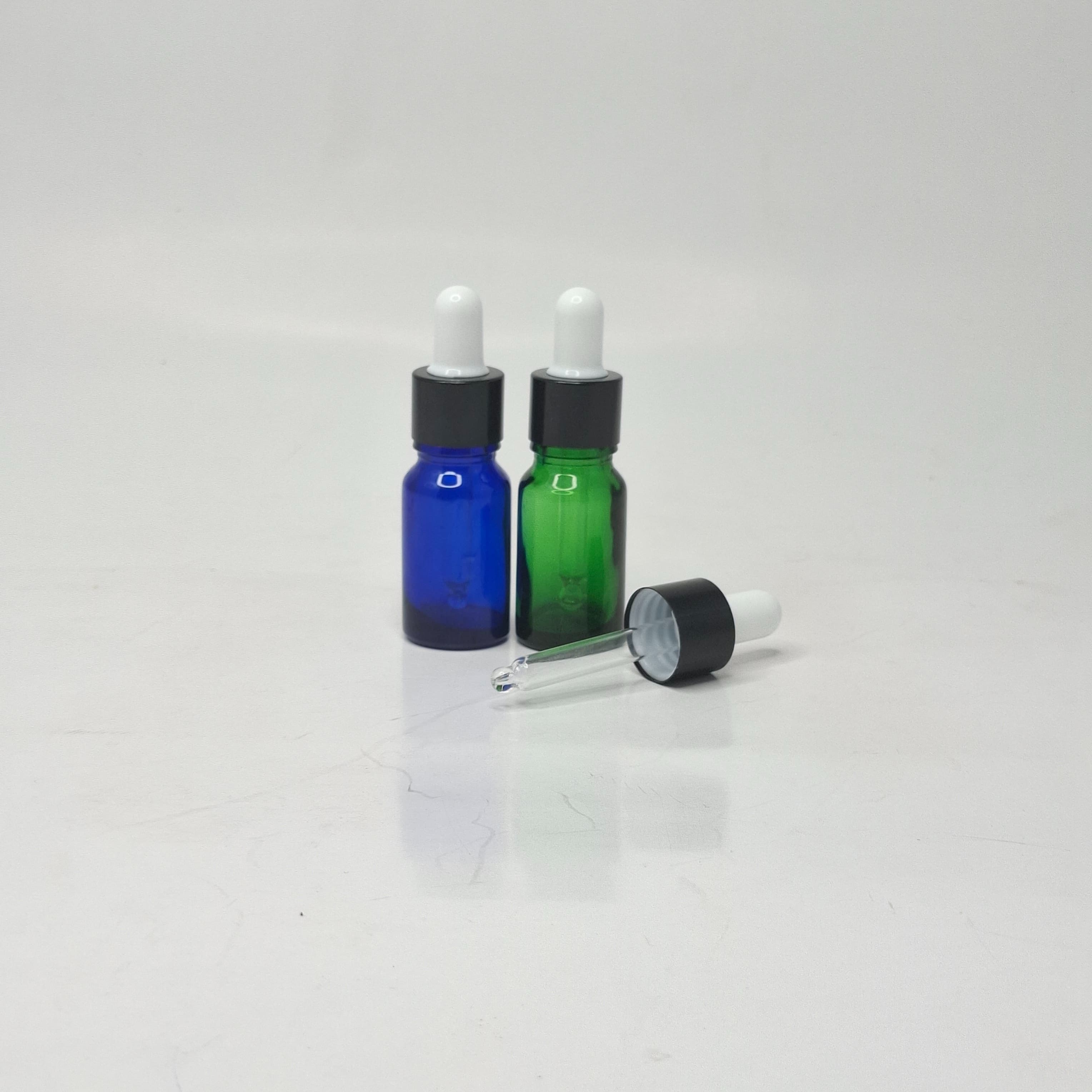 Main image of Coloured Glass Serum Bottles - Black / White 