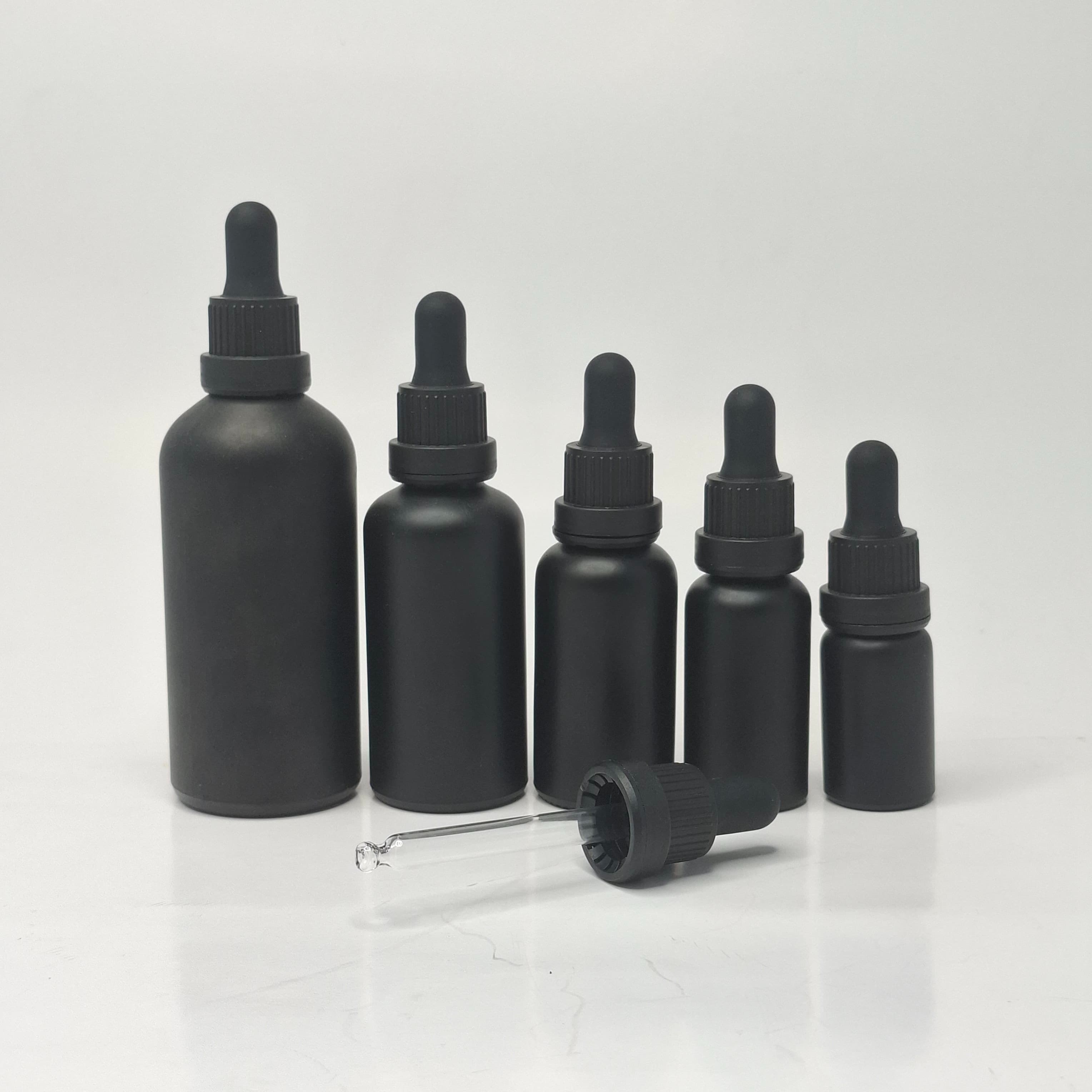 Main image of Black Glass Serum Bottle - Black/Black(Lock Type)