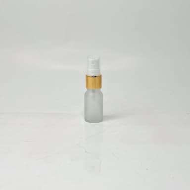 10ml Frosted Glass Bottle - Gold Spray