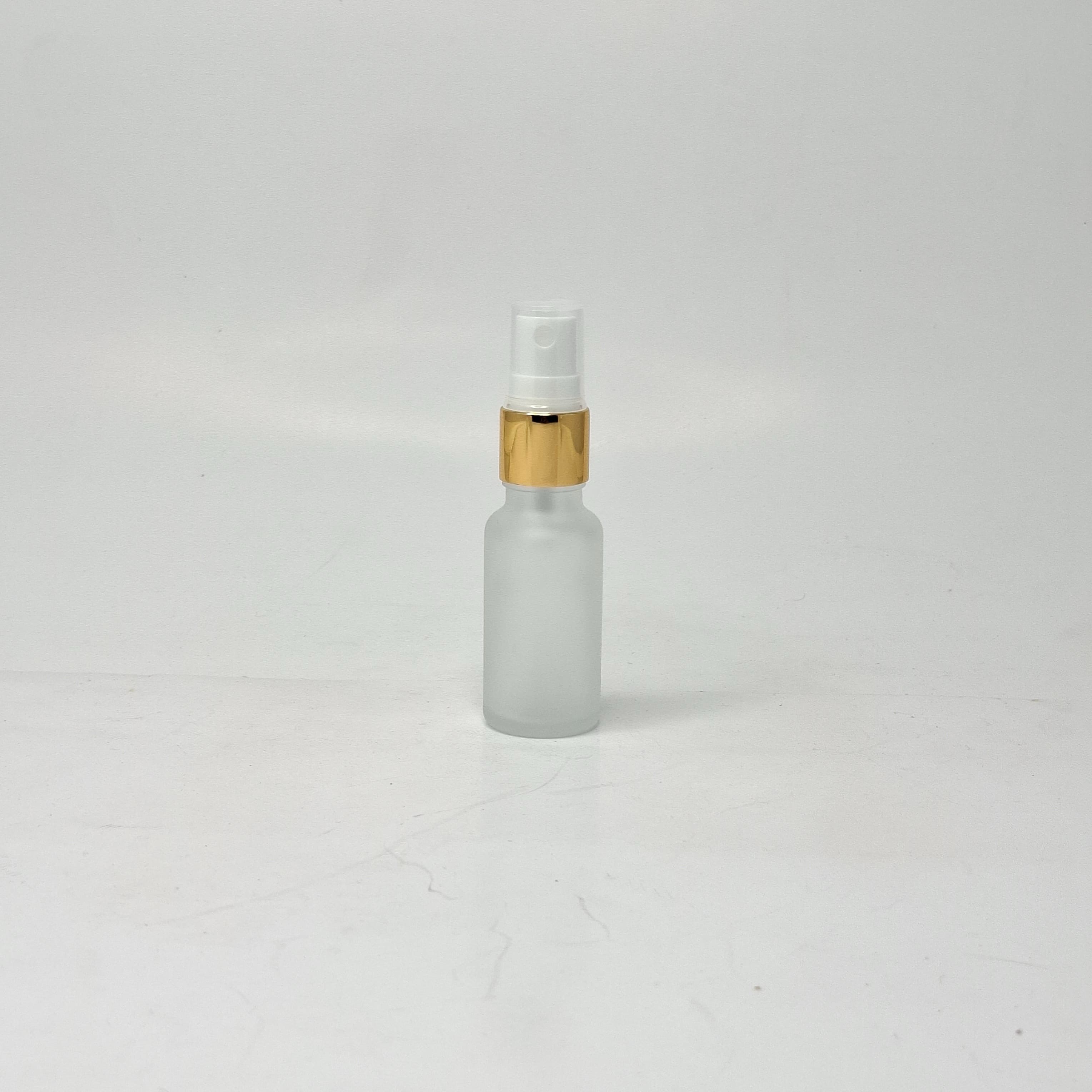 Main image of 20ml  Frosted Glass Bottle - Gold Spray 