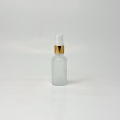 30ml Frosted Glass Bottle - Gold Spray 