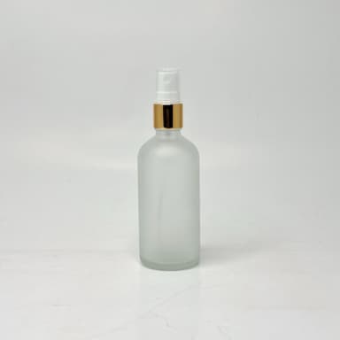 100ml Frosted Glass bottle - Gold Spray