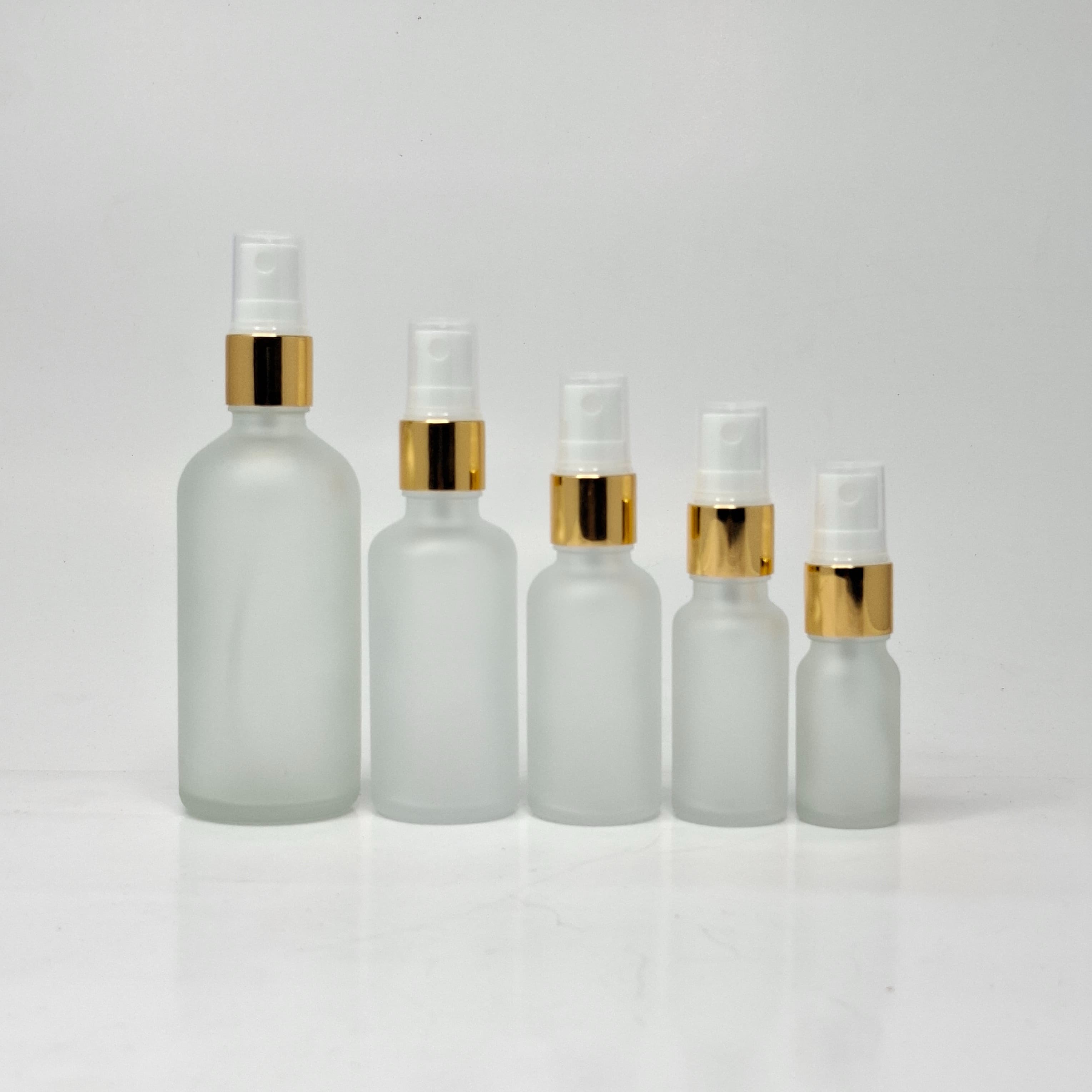 Thumbnail 2 of 20ml  Frosted Glass Bottle - Gold Spray 