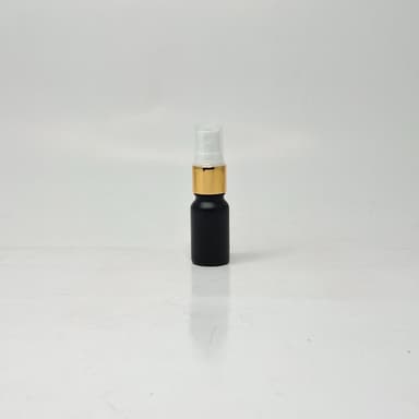 10ml Black Glass Bottle - Gold Spray