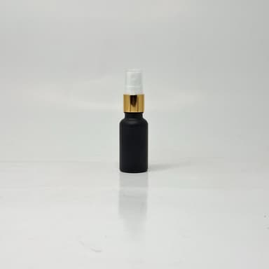 20ml Black Glass Bottle -  Gold Spray