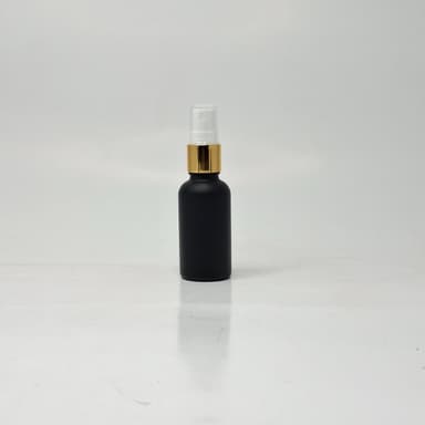 30ml Black Glass Bottle - Gold spray