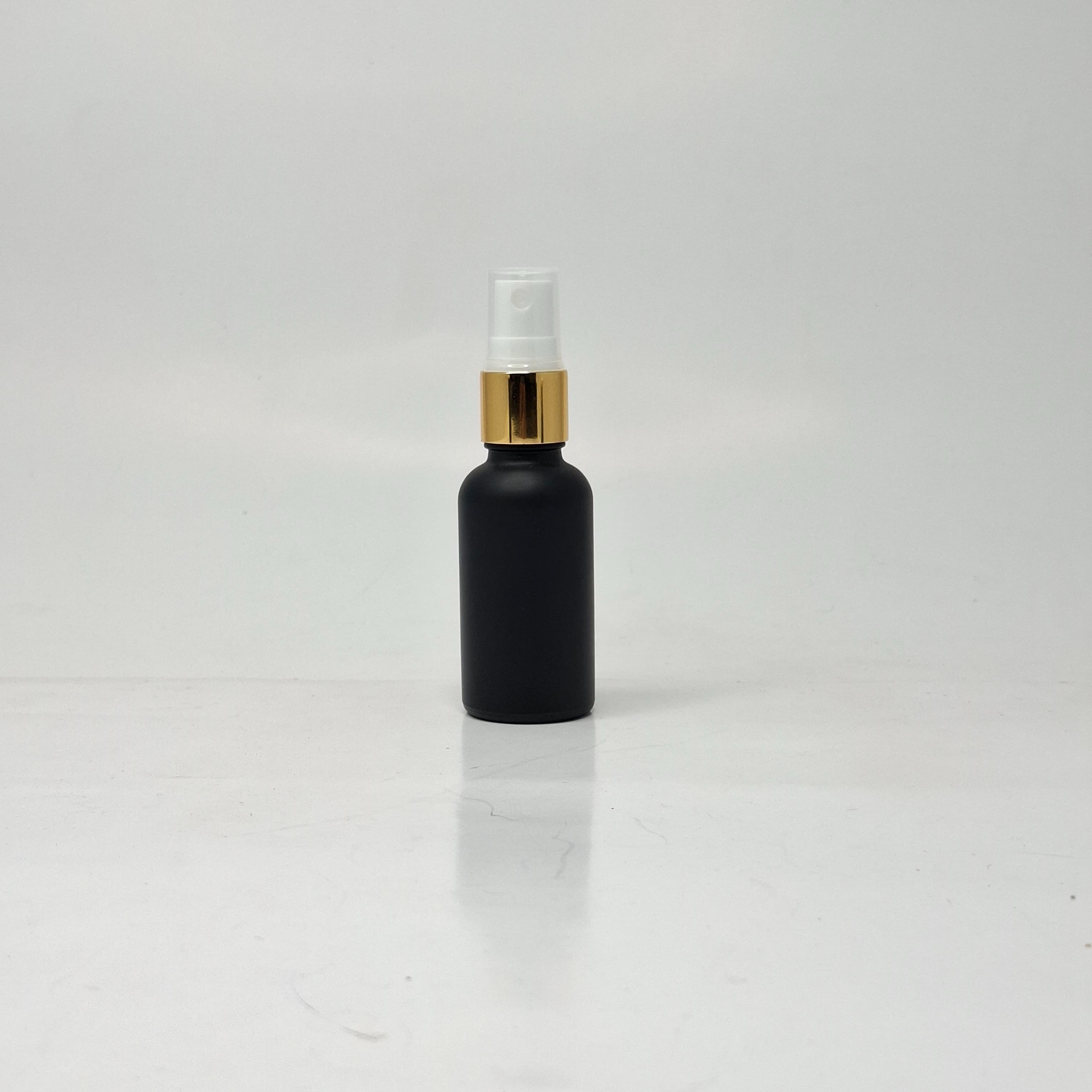 Main image of 30ml Black Glass Bottle - Gold spray