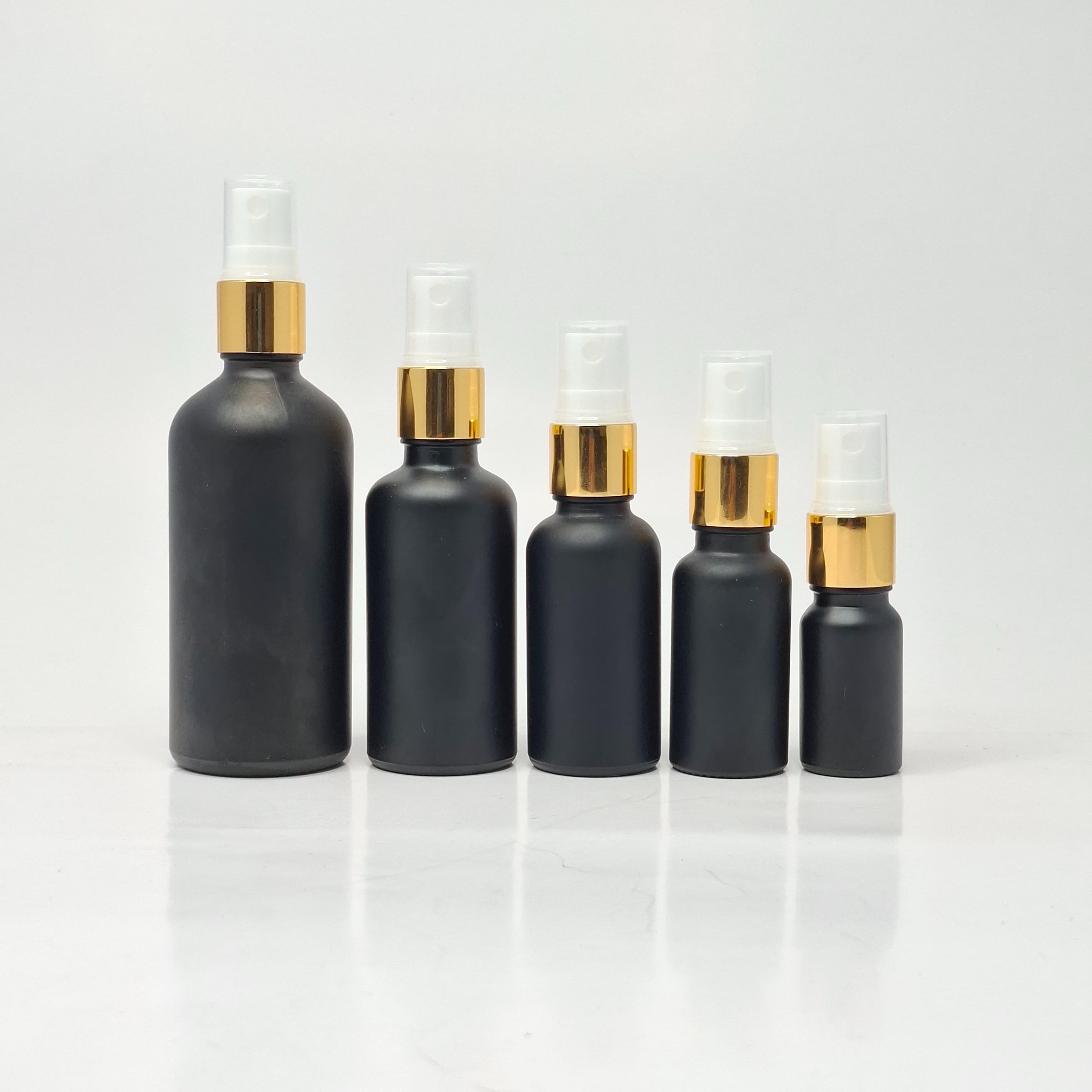 Thumbnail 2 of 10ml Black Glass Bottle - Gold Spray