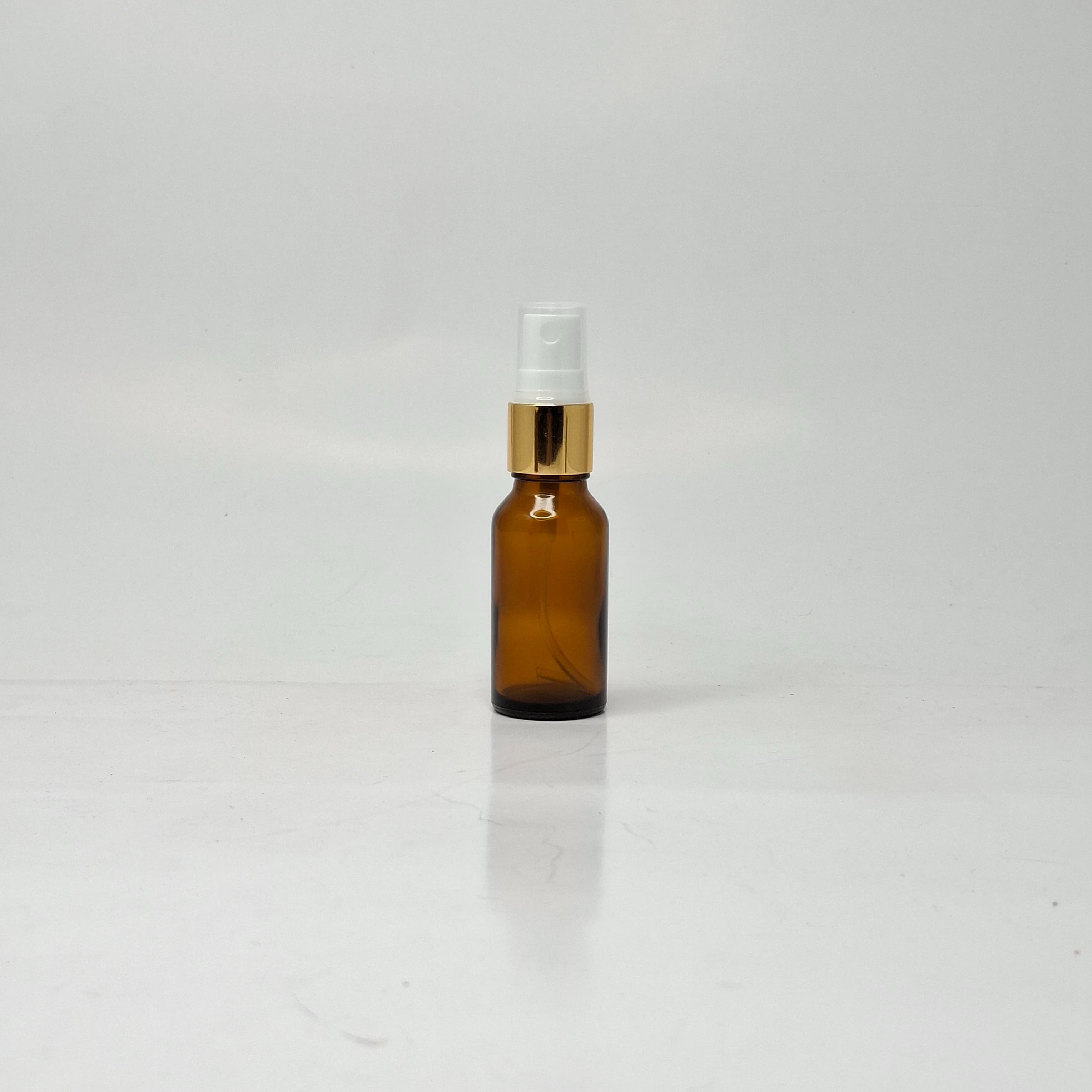 Main image of 20ml Amber Glass Bottle - Gold  Spray