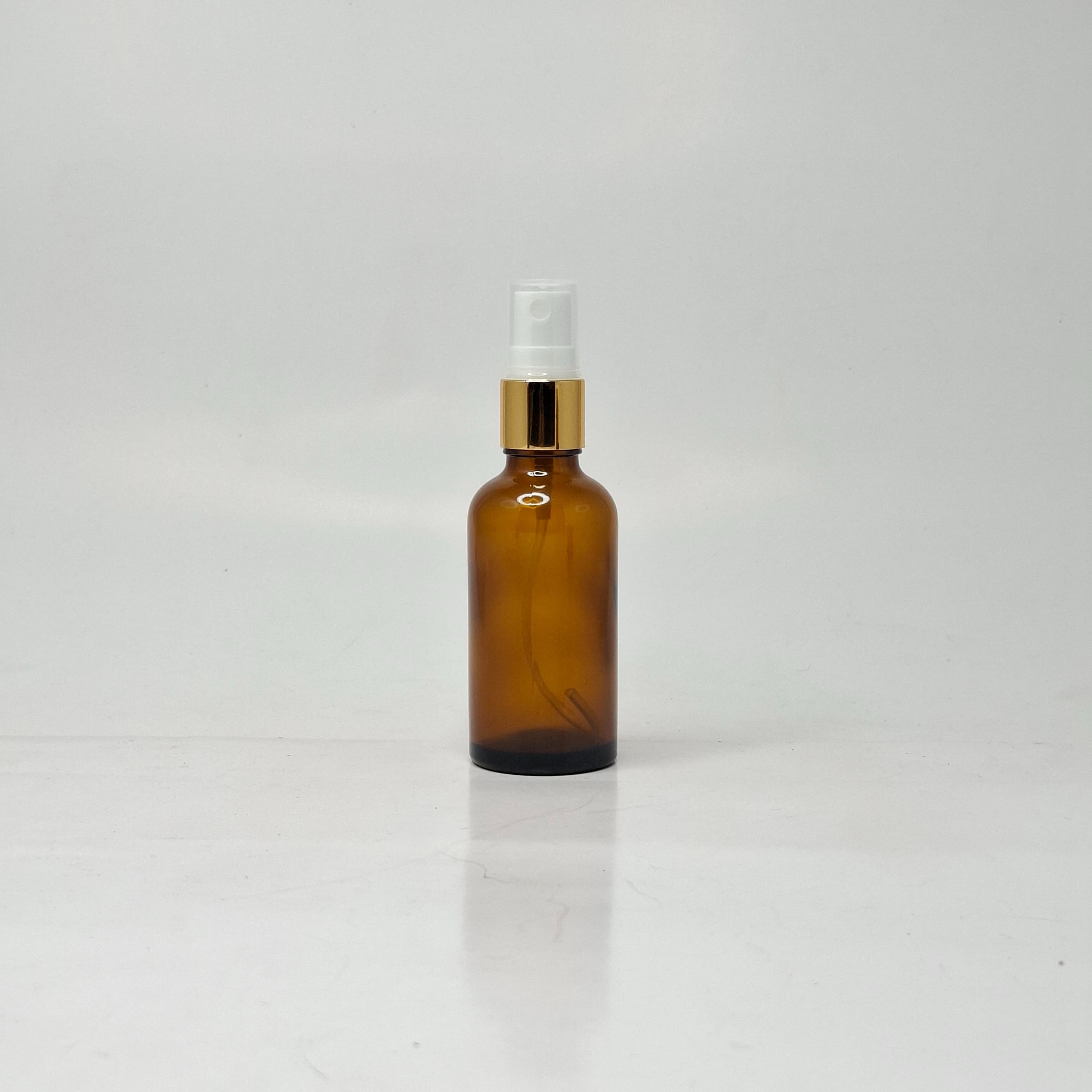 Main image of 50ml Amber Glass Bottle - Gold Spray