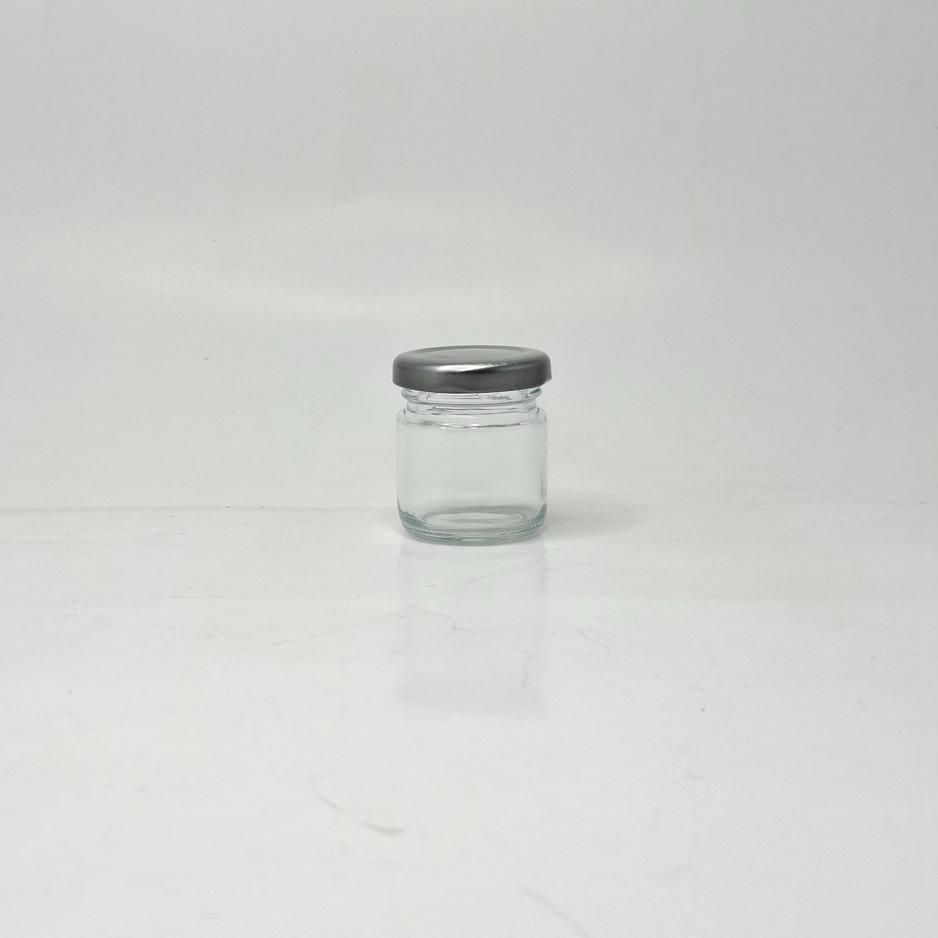 Main image of 40ml (1.5oz) Glass Jar - Silver Lid