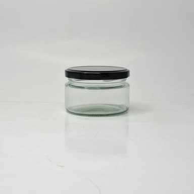 170ml Glass jar - Black Lid 