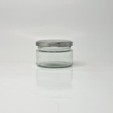 170ml Glass jar - Silver Lid 