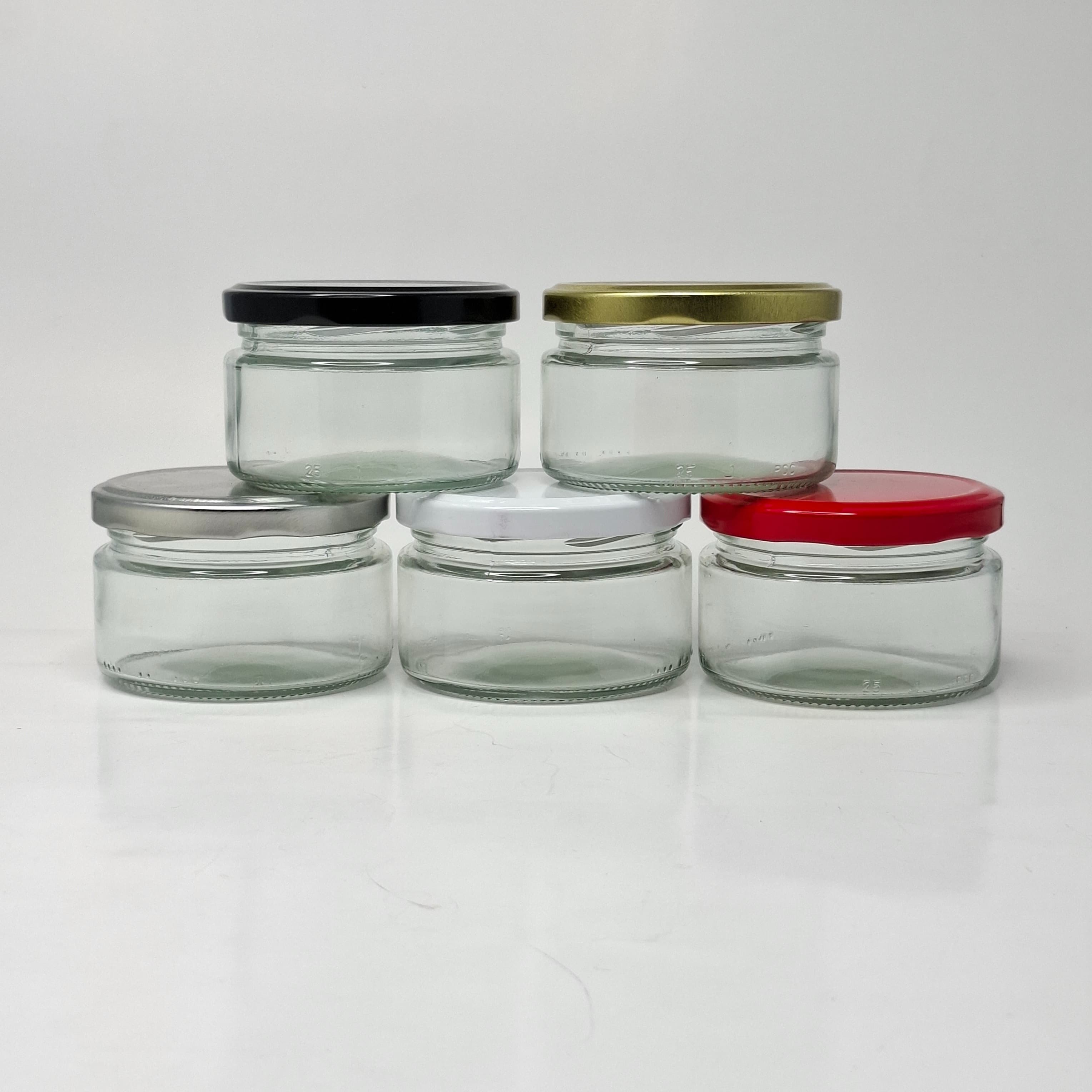 Thumbnail 2 of 170ml Glass jar - Gold Lid 