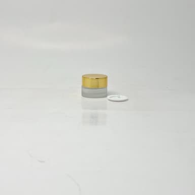 5ml Frosted Glass Jar - Gold Lid