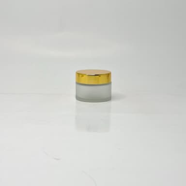 30ml Frosted Glass Jar - Gold Lid