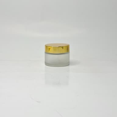 50ml Frosted Glass jar - Gold Lid