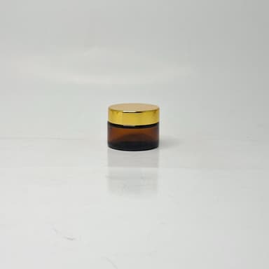 30ml Amber Glass Jar - Gold Lid 