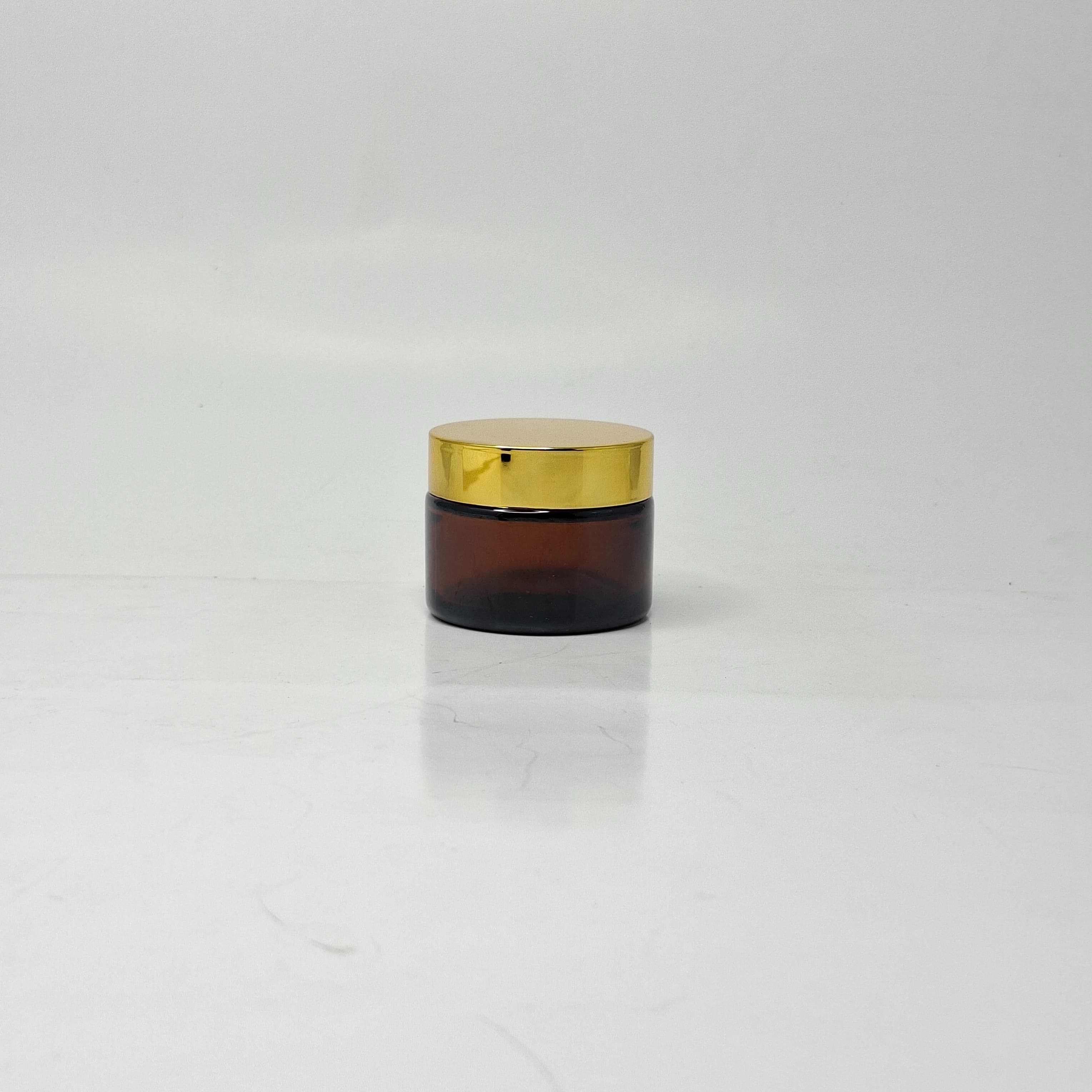 Main image of 50ml Amber Glass jar - Gold Lid