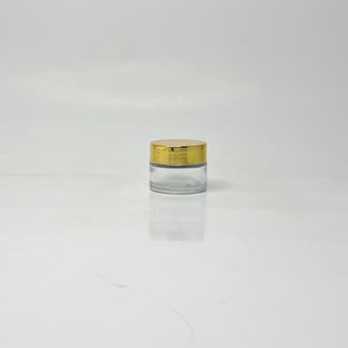 15ml Clear Glass Jar -Gold Lid 