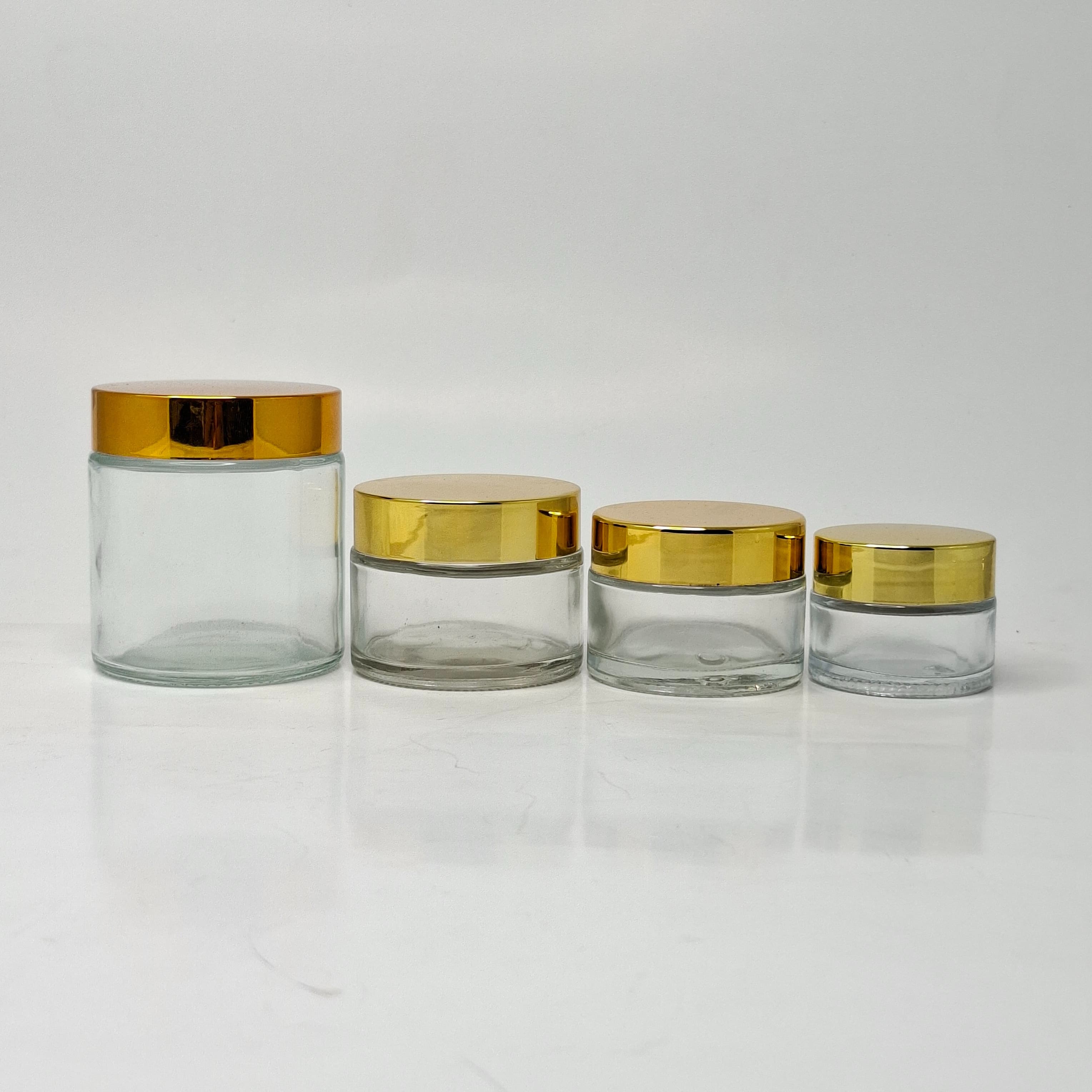Thumbnail 2 of 30ml Clear Glass Jar - Gold Lid 