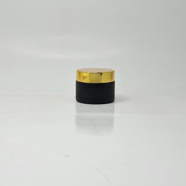 50ml Black Glass Jar - Gold Lid 
