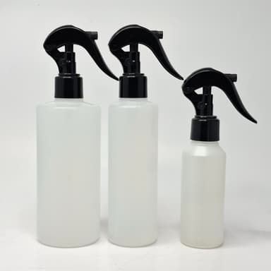 HDPE Clear Bottle - Mini Trigger Black