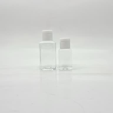 30ml-50ml Square Bottle - Flip Top Lid White